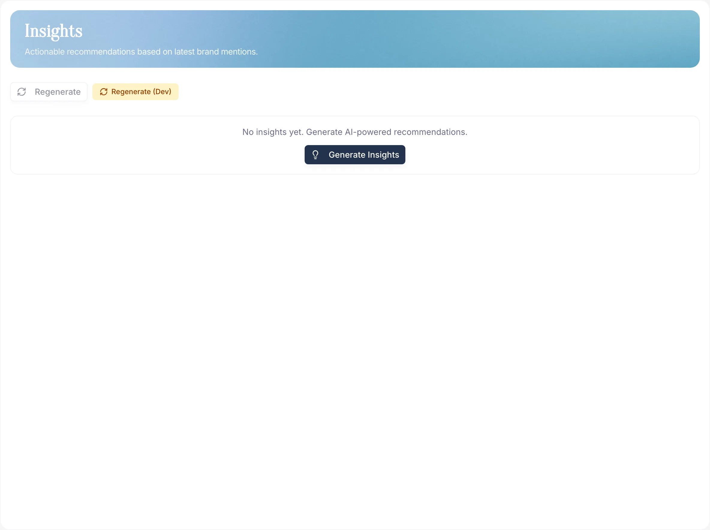 PromptScout insights dashboard that supplies evidence for content briefs